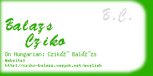 balazs cziko business card